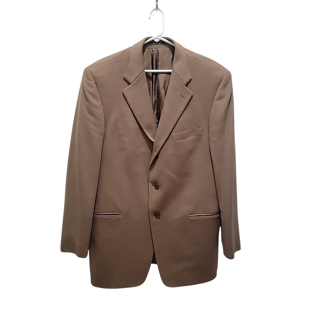 Arnold Brant Men's Brown 100% Cashmere Blazer Jacket 44LT.  Made In Canada